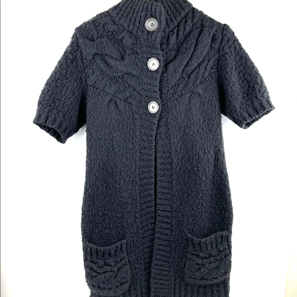 Free People Knit Wool Button Down Cardigan Sweater